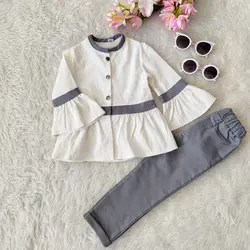 ست شومیز آستین کلوش و شلوار