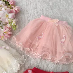 دامن عروسکی طرح دار (فلامینگو)