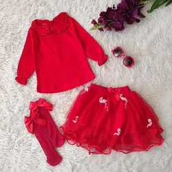 دامن عروسکی طرح دار (فلامینگو)