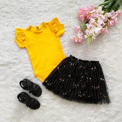 دامن پرنسسی پولک طلایی