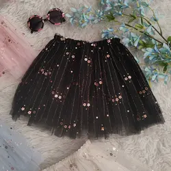 دامن پرنسسی پولک طلایی