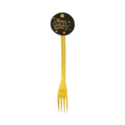 چنگال طلاکوب مشکی خالدار