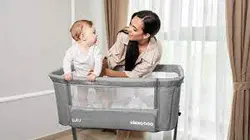 تخت کنار مادر کیکابو  kikkaboo مدل Lulu (طوسی)