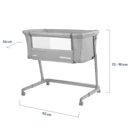 تخت کنار مادر کیکابو  kikkaboo مدل Lulu (طوسی)