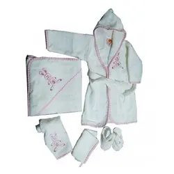 ست پنج تکه حوله کیدبو طرح Rabitto pink