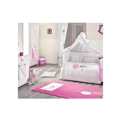 سرویس ۹ تکه لحاف کودک کیدبو مدل Cute Bear Pink