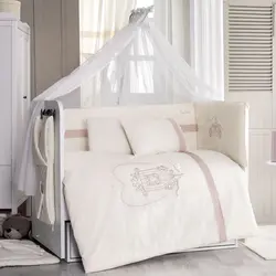 سرویس ۹ تکه لحاف کودک پیر کاردین مدل Cream Birdy