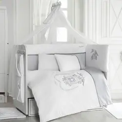 سرویس ۹ تکه لحاف کودک پیر کاردین مدل White Birdy