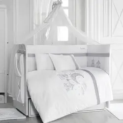 سرویس ۹ تکه لحاف کودک پیر کاردین مدل Dream In White