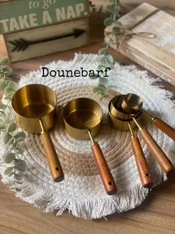 پیمانه دسته چوبی طلایی