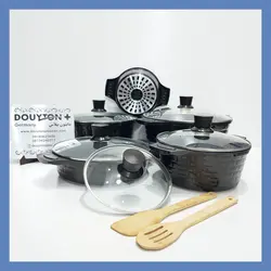 سرویس قابلمه گرانیتی 10 پارچه دایتون پلاس آلمان مدل DP-760مشکی