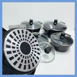 سرویس قابلمه گرانیتی 10 پارچه دایتون پلاس آلمان مدل DP-760مشکی