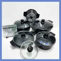 سرویس قابلمه گرانیتی 10 پارچه دایتون پلاس آلمان مدل DP-760مشکی