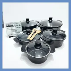 سرویس قابلمه گرانیتی 10 پارچه دایتون پلاس آلمان مدل DP-760مشکی