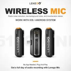 میکروفون بی سیم LENSGO مدل 518C Mini | فروشگاه دریم لایت