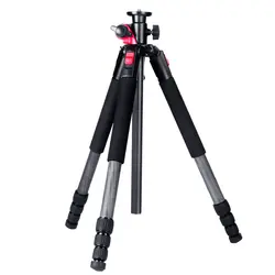 پایه دوربین professional tripod T کربن به همراه سر سه پایه | فروشگاه دریم لایت