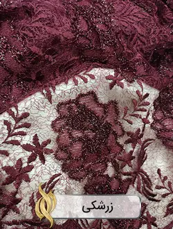 پارچه دانتل امبرودری - کد 1026