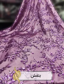 پارچه پولکی شکوفه‌ای - کد 2010