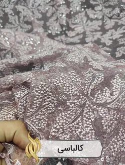 پارچه دانتل امبرودری - کد 1011