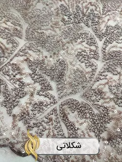 پارچه دانتل امبرودری - کد 1011