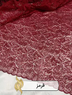 پارچه دانتل امبرودری - کد 1011