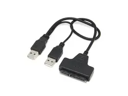خرید و قیمت تبدیل USB به sata دو کابله برند enet