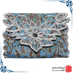 جانماز ترمه دوتکه آبی