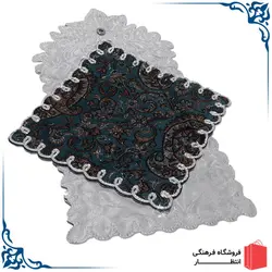جانماز ترمه دوتکه سبز کد2