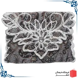 جانماز ترمه دوتکه طوسی