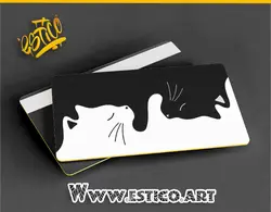 استیکر کارتی Yin Yang گربه ای SCT (74)