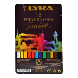 پاستل گچی 12 رنگ لیرا مدل Polycrayons | اتود | 1256