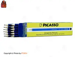 مداد مشکی HB شش وجهی پیکاسو مدل 4201 بسته 12 عددی | اتود | 3