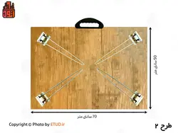 میز تحریر تاشو بدون شیب ایلیا سایز 70 | اتود | 1298