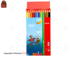 مداد رنگی 12 رنگ فکتیس با جعبه مقوایی | اتود | 51