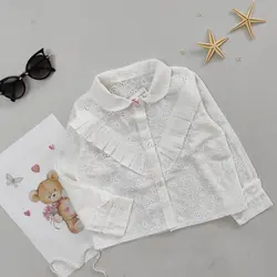 شومیز سپید کد 1229 - فندق شاپ - لباس نوزاد و کودک