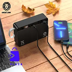 پاور بانک پاور ولت مگا گرین لاین 75000 میلی آمپر ساعت | Green Lion 75000mAh Power Volt Mega  Capacity Power Bank