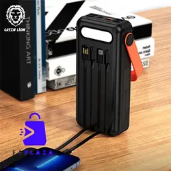 پاور بانک خورشیدی قابل حمل 30000 میلی آمپر ساعت گرین لاین | Green Lion 30000mAh Solar Portable Power  Bank