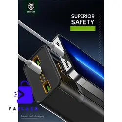 پاور بانک سوپر فست شفاف 20000 میلی آمپر گرین لاین | Green Lion Super Fast Transparent Power Bank 20000mAh