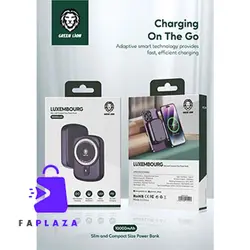 پاور بانک کامپکت لوکزامبورگ 10000 میلی آمپر گرین لاین | Green Lion LUXEMBOURG 10000mAh Compact Powerbank