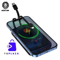 پاور بانک مگ سیف 10000 میلی آمپر گرین لاین | Green Lion 10000mAh 2 In 1 MagSafe Power  Bank