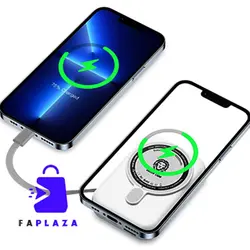 پاور بانک موناکو مگ سیف 10000 میلی آمپر گرین لاین | Green Lion Monaco Magsafe Power Bank 10000mAh