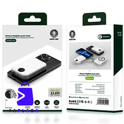 پاور بانک موناکو مگ سیف 10000 میلی آمپر گرین لاین | Green Lion Monaco Magsafe Power Bank 10000mAh