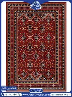 گبه لاکی گلریز حاشیه سرمه ای 500 شانه کد: 50434