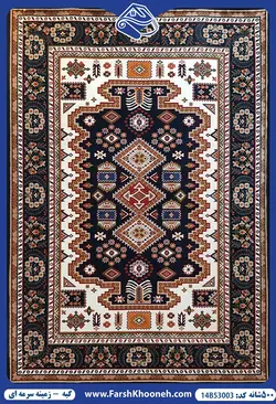 فرش گبه 500 شانه کد 14B53003 زمینه سرمه ای