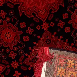 فرش گبه بلوچ طرح سیاهتاب 700 شانه کد 9015