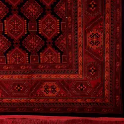 فرش گبه بلوچ طرح آشفته 700 شانه کد 9014