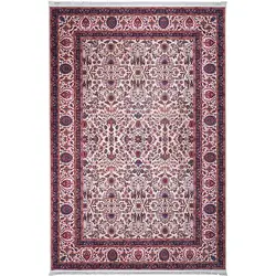 فرش گبه طرح حاشیه دار نایین رنگ بژ کد 100363