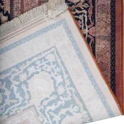 گبه طرح لچک ترنج قهوه ای کد 100357