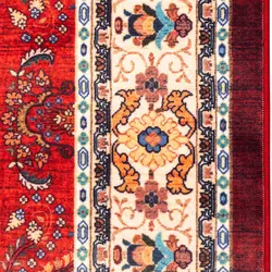 فرش گبه طرح فلور لاکی حاشیه کرم کد 900411