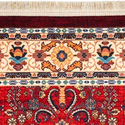 فرش گبه طرح فلور لاکی حاشیه کرم کد 900411